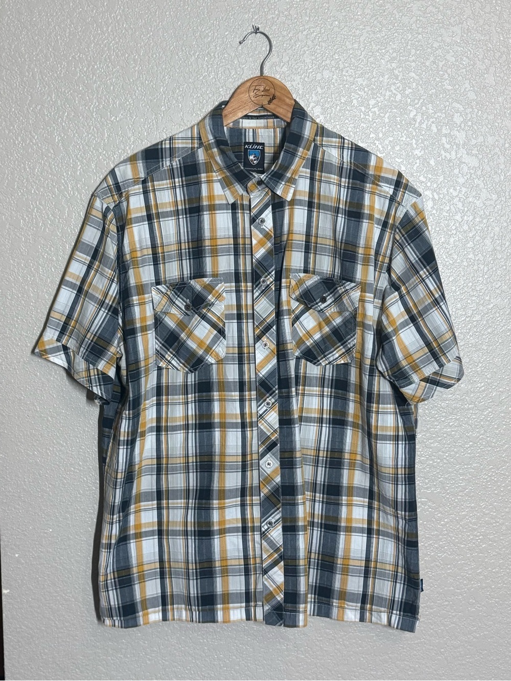 Kuhl Men’s suncel short sleeve plaid shirt